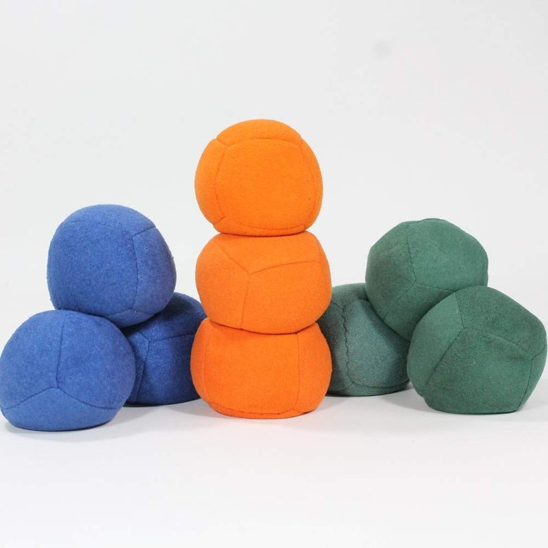 Zeekio Thud Juggling Ball Set - Lightweight 90g Beanbag Ball - Super Soft - Set of Three (3) (Orange) - Image 1